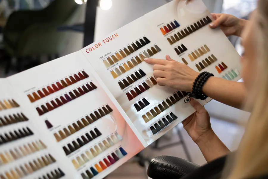 Hair colour service at Elika Beauty near Metrotown